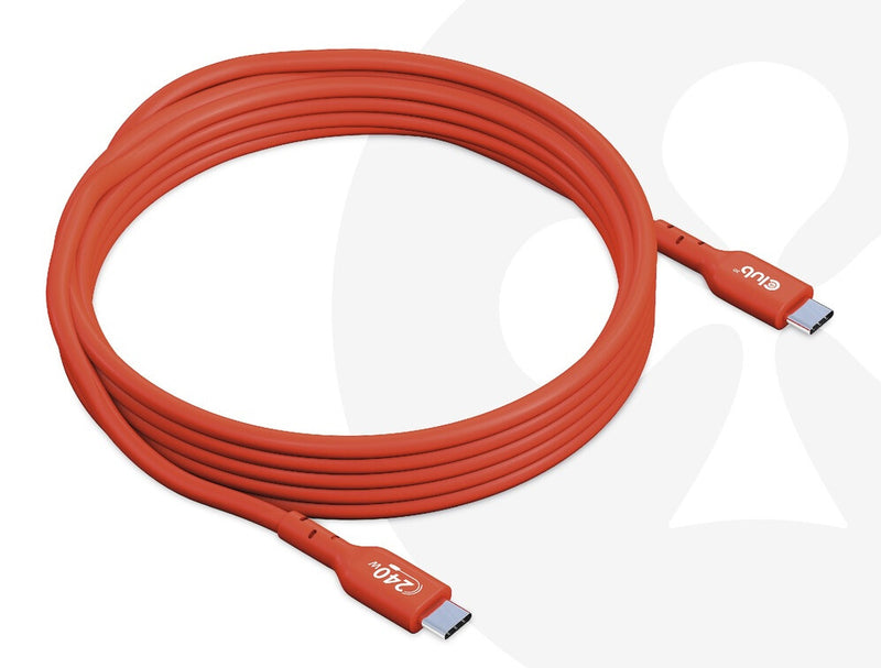 CLUB3D CAC-1515 USB-kabel USB 2.0 4 m USB C 240 W Orange