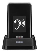 Brondi 10282060 mobiltelefon 7,11 cm (2.8") 119 g Sort, Sølv Senior telefon