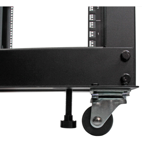 StarTech.com 4POSTRACK8U stativ 8U Fritstående reol Sort