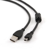 Gembird 1.8m USB 2.0 A/mini-USB USB-kabel 1,8 m USB A Mini-USB B Sort