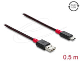 DeLOCK 81541 USB-kabel USB 2.0 0,5 m USB A USB C Rød, Sort