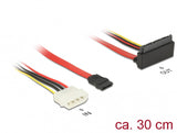 DeLOCK 85514 SATA-kabel 0,3 m 1 x Molex 4 pin 1 x SATA 22 pin, 1 x SATA 7 pin Flerfarvet