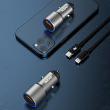 DUDAO R4PQ Car Charger 22.5W Universel Grå Cigartænder Hurtig opladning Automatisk