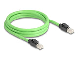 DeLOCK 80890 netværkskabel Sort, Grøn 2 m Cat6a SF/UTP (S-FTP)