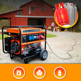 Extralink EX.30714 motor-generator 7000 W 25 L Benzin Sort, Orange
