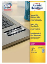Avery L6011-100 selvklæbende etiket Rektandel Permanent Sølv 2700 stk