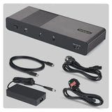 StarTech.com 206UE-TB5USB4DOCK dockingstation Ledningsført Thunderbolt 5 Sort, Grå