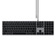 Satechi Slim W3 tastatur Hjem USB QWERTZ Tysk Sort, Grå