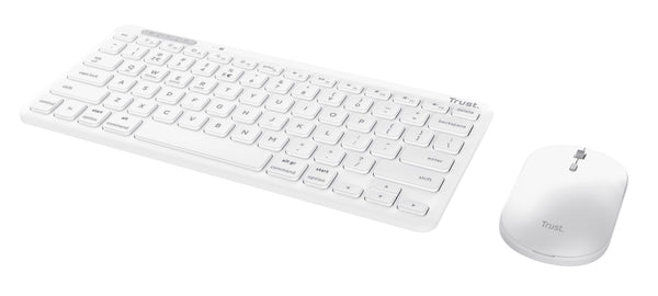 Trust Lyra tastatur Mus inkluderet Kontor RF trådløs + Bluetooth QWERTZ Tysk Hvid