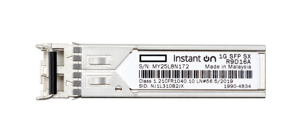 HPE Aruba Networking Networking Instant On 1G SFP LC SX 500m OM2 MMF Transceiver modul til netværksmodtager Fiberoptisk 1000 Mbit/s