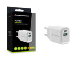 Conceptronic ALTHEA19W33 oplader til mobil enhed Universel Hvid Vekselstrøm Hurtig opladning Indendørs