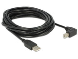 DeLOCK 5m, USB 2.0-A - USB 2.0-B USB-kabel USB A USB B 0,48 Gbit/sek. Sort