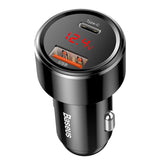 Baseus CCMLC20C-01 oplader til mobil enhed Universel Sort Cigartænder Hurtig opladning Automatisk