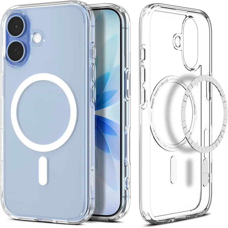 Spigen Ultra Hybrid (MagFit) mobiltelefon etui 16 cm (6.3") Cover Transparent, Hvid