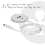 CLUB3D CAC-3026 oplader til mobil enhed Mobiltelefon, Smartphone Hvid USB Trådløs opladning Hurtig opladning Indendørs