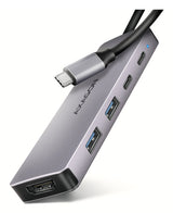 Axagon HMC-5H60 dockingstation Ledningsført USB 3.2 Gen 1 (3.1 Gen 1) Type-C Grå