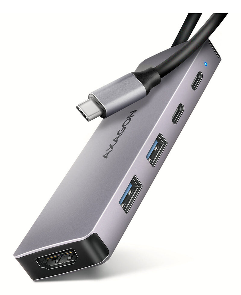 Axagon HMC-5H60 dockingstation Ledningsført USB 3.2 Gen 1 (3.1 Gen 1) Type-C Grå