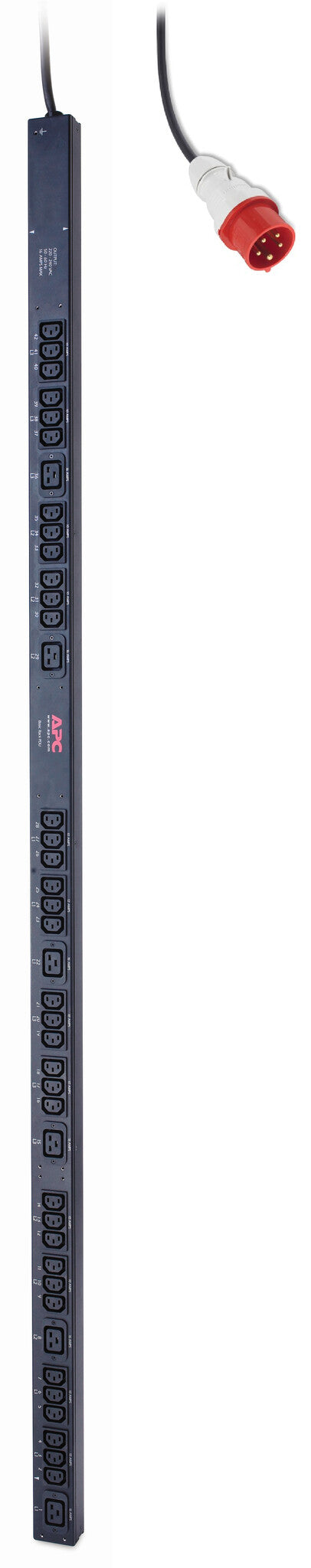 APC Rack PDU, Basic, Zero U, 11 kW, 230V, (36) C13 & (6) C19 strømforsyningsenhed (PDU) 42 AC stikkontakt(er) 0U Sort