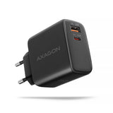Axagon ACU-PQ45 QC 3.0, 4.0/AFC/FCP/PPS/PD, 45W, schwarz - Netzladegerät mit USB-A und USB-C Schnittstelle Mobiltelefon, Smartphone, SmartWatch, Tablet, Universel Sort Vekselstrøm Hurtig opladning Indendørs