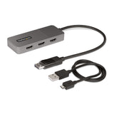 StarTech.com MST14DP123HD videokabel adapter 0,3 m DisplayPort 3 x HDMI Grå