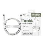 PanzerGlass empower™ by ® Racing 60W USB-C to Lightning Kabel | USB 2.0 | 1.2M | Silver White