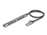 DeLOCK 64273 interface hub USB 3.2 Gen 1 (3.1 Gen 1) Type-C 5000 Mbit/s Grå