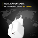 Intenso 7803052 oplader til mobil enhed Universel Hvid Vekselstrøm Hurtig opladning Indendørs