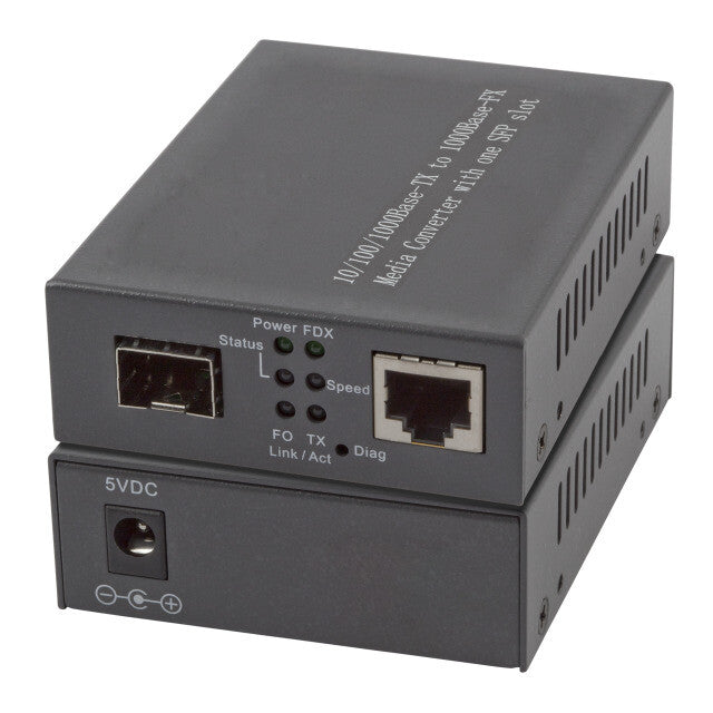 EFB Elektronik EL029 netværksomformer til medie 1000 Mbit/s Multitilstand, Enkeltilstand Sort
