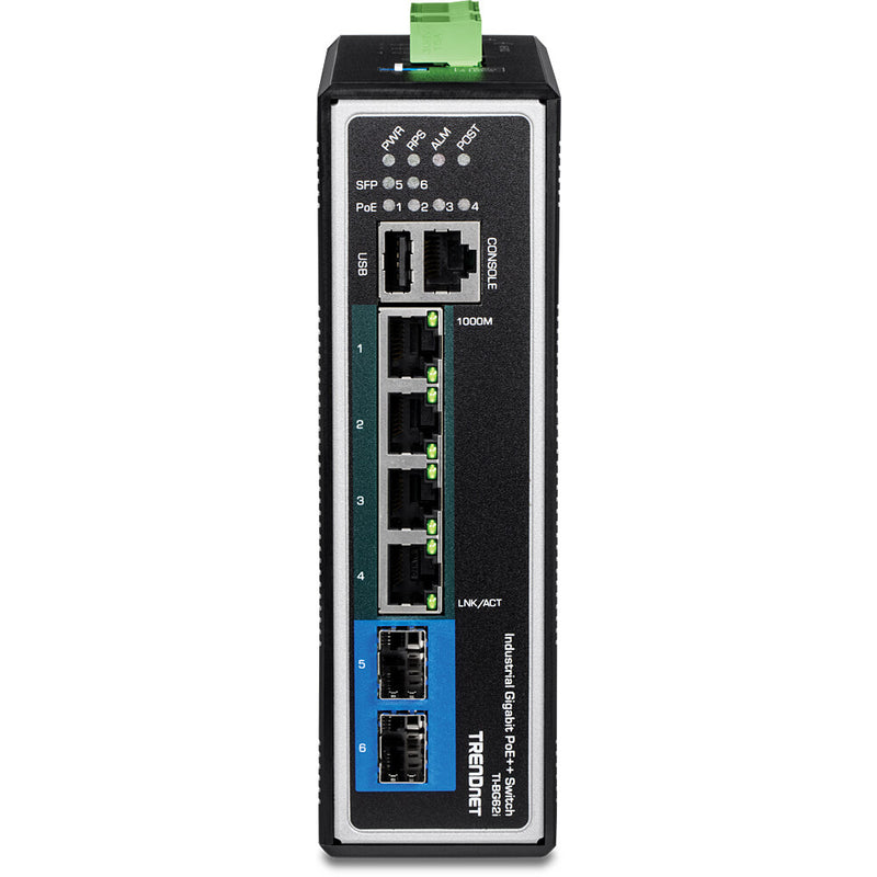 Trendnet TI-BG62I netværksswitch Administreret L2+ Gigabit Ethernet (10/100/1000) Strøm over Ethernet (PoE) Sort