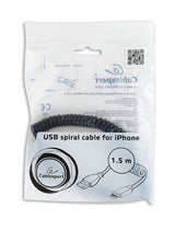 Gembird CC-LMAM-1.5M Lightning kabel 1,5 m Sort