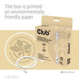 CLUB3D CAC-1572 USB-kabel USB4 Gen 2x2 1,2 m USB C 80 Gbit/sek. 240 W Hvid