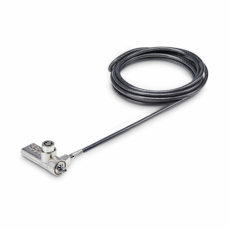 StarTech.com DUALKA10-LAPTOP-LOCK kabellås Sort, Stål 2 m