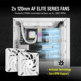 Corsair H100I Elite Processor Alt-i-en væskekøler 12 cm Hvid 1 stk