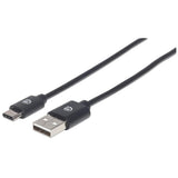 Manhattan 354929 USB-kabel USB 2.0 2 m USB A USB C 0,48 Gbit/sek. Sort