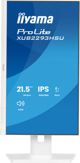 iiyama ProLite XUB2293HSU-W7 computerskærm 54,6 cm (21.5") 1920 x 1080 pixel Fuld HD LED Hvid