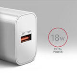 Axagon ACU-QC18W oplader til mobil enhed Mobiltelefon, Smartphone, SmartWatch, Tablet, Universel Hvid Vekselstrøm Hurtig opladning Indendørs