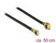 DeLOCK 89651 koaxial kabel 1.13 0,5 m MHF (I-PEX) MHF IV/ HSC MXHP32 Sort, Guld