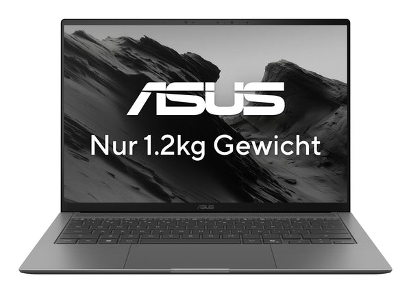 ASUS Zenbook S14 UX5406AA-SU207W Copilot+ PC Intel Core Ultra 9 386H Laptop 35,6 cm (14") Berøringsskærm 3K 32 GB LPDDR5x-SDRAM 1 TB SSD Wi-Fi 7 (802.11be) Windows 11 Home Tysk Grå