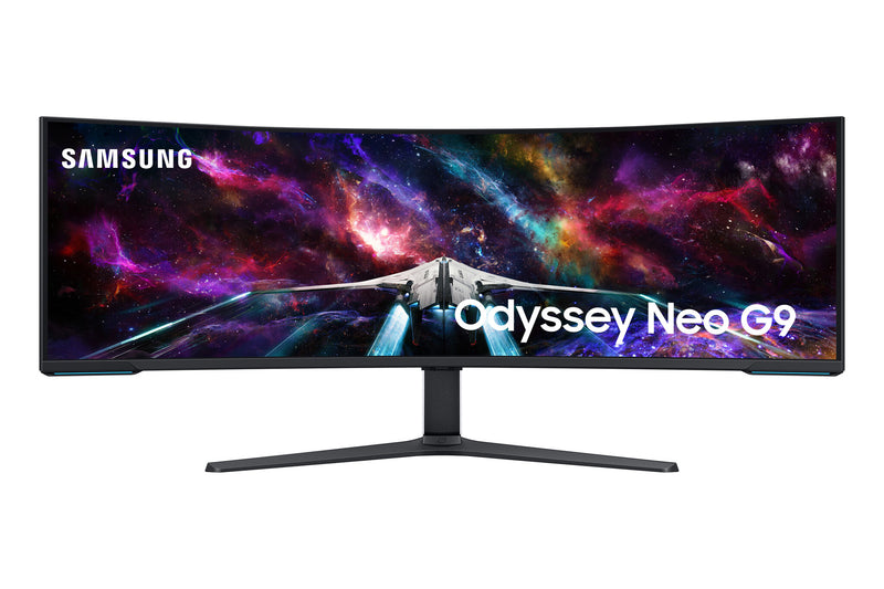 Samsung G95NC computerskærm 144,8 cm (57") 7680 x 2160 pixel Dual UHD QLED Hvid