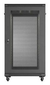Lanberg FF01-6022-23B stativ 22U Fritstående reol Sort
