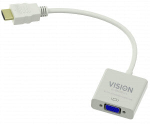 Vision TC-HDMIVGA videokabel adapter VGA (D-Sub) HDMI Type A (Standard) Hvid