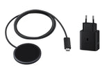 Samsung EP-P2900TBEGWW oplader til mobil enhed Smartphone, Hovedtelefoner, Headset Grå USB Trådløs opladning Hurtig opladning Indendørs