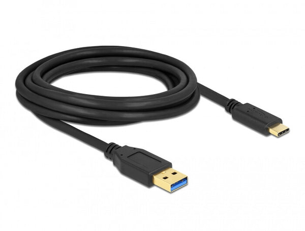 DeLOCK 84006 USB-kabel USB 3.2 Gen 1 (3.1 Gen 1) 3 m USB A USB C 5 Gbit/sek. Sort