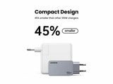 Ugreen Nexode Pro EU 3-Port GaN PD Fast Charger With USB-C Cable Universel Sort, Grå Vekselstrøm Hurtig opladning Indendørs