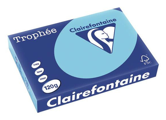 Clairefontaine Trophée printpapir A4 (210x297 mm) 250 ark Lyse Blå