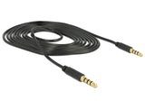 DeLOCK 83436 lydkabel 2 m 3.5mm Sort