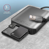 Axagon CRE-S3 External card reader USB-A 3.2 Gen 1 3-slot & lun SD/microSD/CF kortlæser USB 3.2 Gen 1 (3.1 Gen 1) Type-A Grå