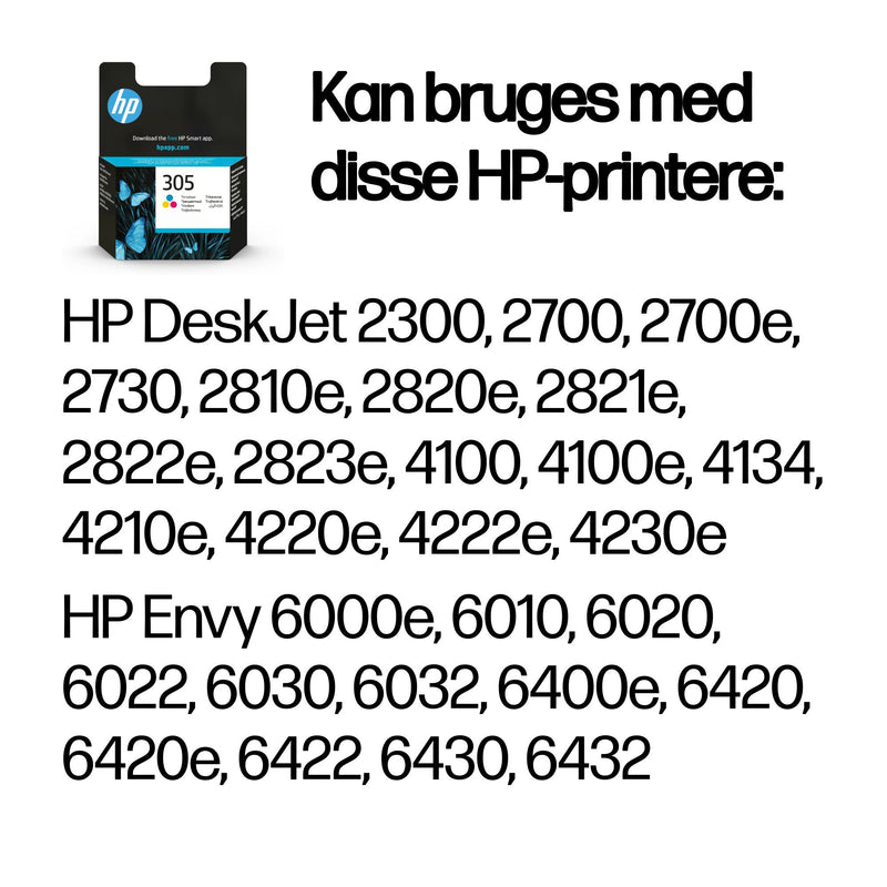 HP Original 305-blækpatron, trefarvet