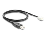 DeLOCK 91229 el-ledning Sort 0,7 m USB A Molex (3-pin)