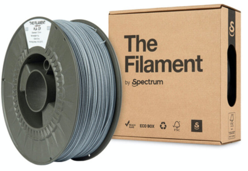 Spectrum Filaments TF-24099 3D print materiale Polymælkesyre-kulfiber (PLA-CF) Grå 1 kg